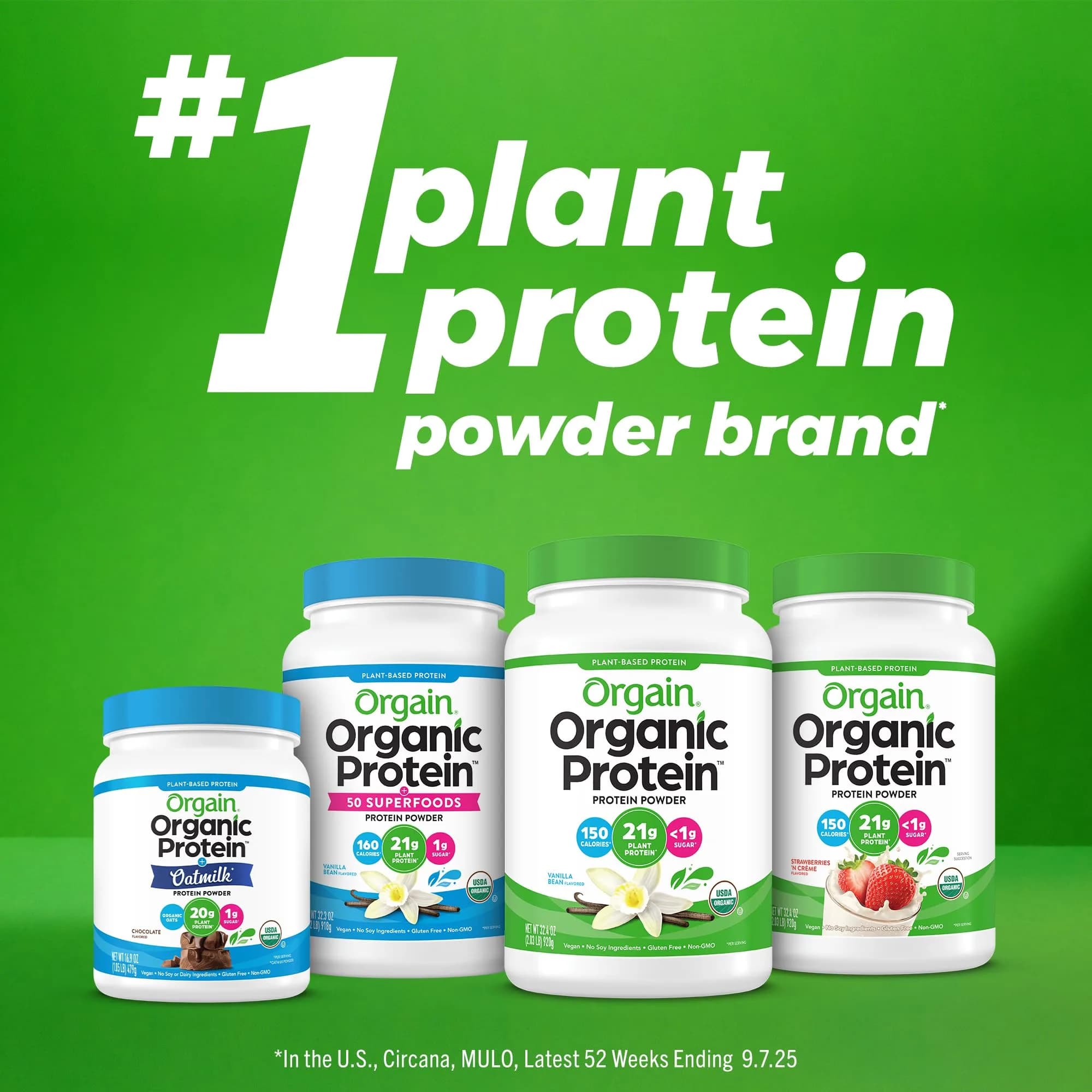 Orgain Organic Vegan Protein Powder Creamy Chocolate Fudge 2.03 lb | 21g Plant Protein Per Serving thumbnail 7
