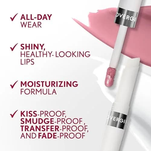 COVERGIRL Outlast All-Day Lip Color With Topcoat, 547 Rose Pearl, 0.07 Fl Oz (0.13 ml) | Long-Lasting Transfer-Resistant Liquid Lipstick thumbnail 5