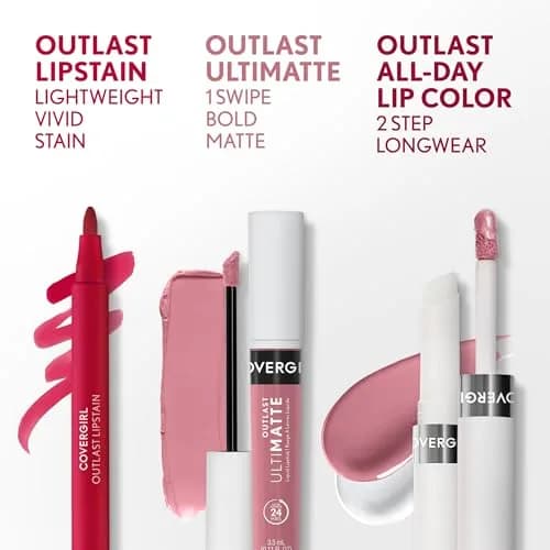 COVERGIRL Outlast All-Day Lip Color With Topcoat, 621 Natural Blush | 24-Hour Wear, Kiss-Proof thumbnail 8