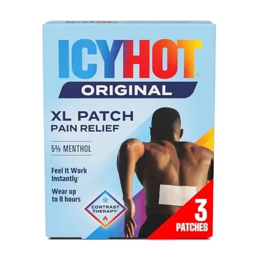 Icy Hot Original Pain Relief Patch XL Size 3 Count | Contrast Therapy for Large Areas thumbnail 1