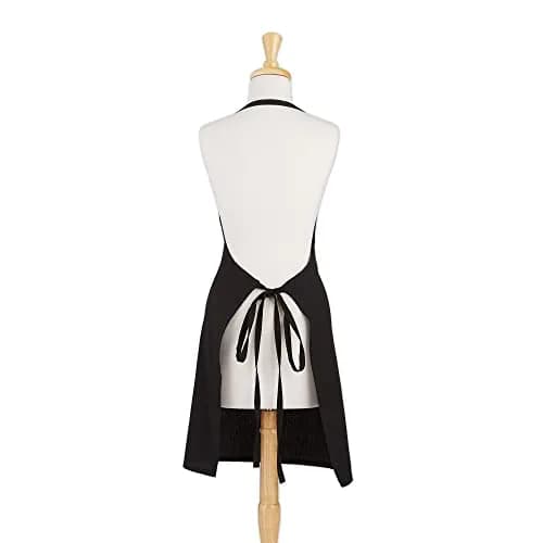 DII Chef Apron Black | Unisex Cotton Kitchen Essential (28x32 inches) thumbnail 2
