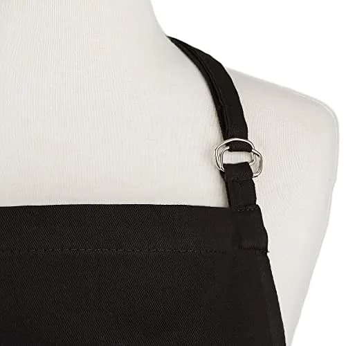 DII Chef Apron Black | Unisex Cotton Kitchen Essential (28x32 inches) thumbnail 3