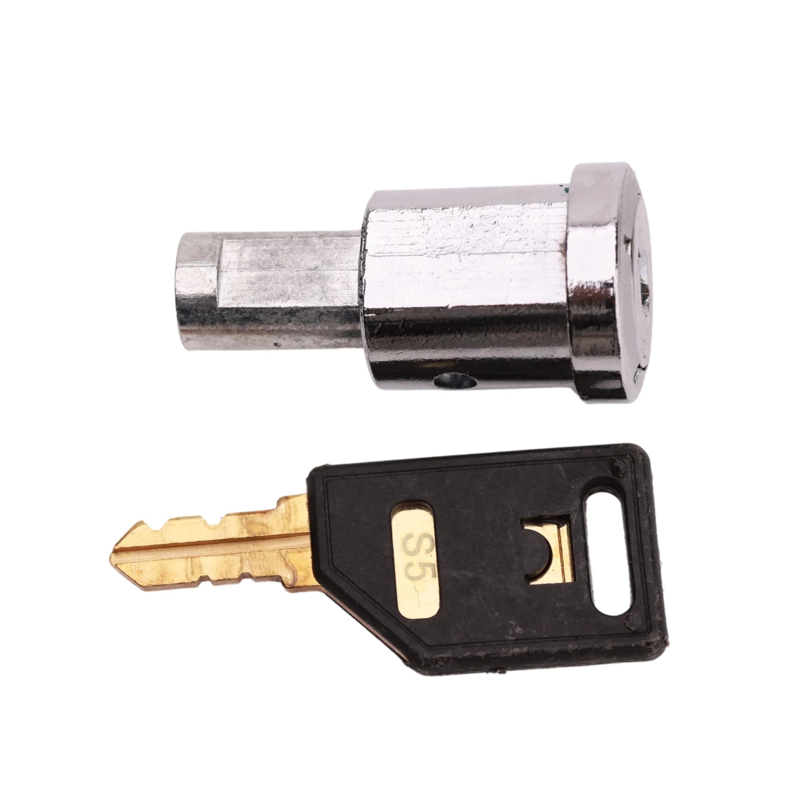Bulk Vending Lock & Key for Beaver Gumball Vending Machine | Metal Round Lock, Silver, Canada | Replacement Part
