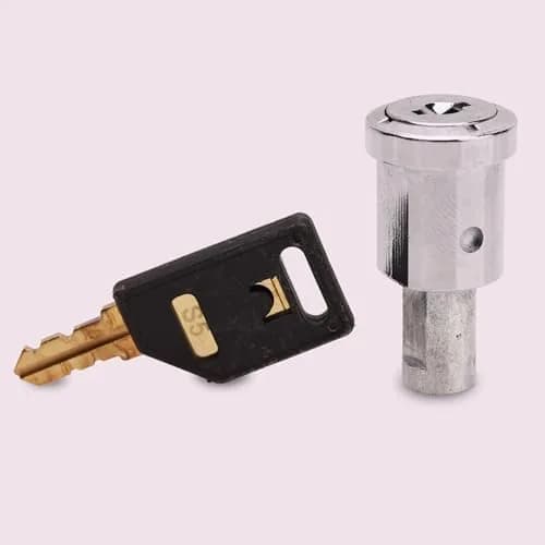 Bulk Vending Lock & Key for Beaver Gumball Vending Machine | Metal Round Lock, Silver, Canada | Replacement Part thumbnail 4