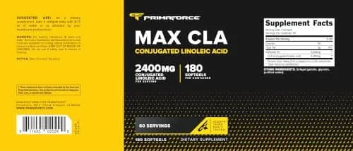 Primaforce CLA 2400mg 180 Softgels | Max CLA for Men & Women, Non-Stimulant thumbnail 5