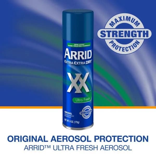 ARRID XX Ultra Clear Anti-Perspirant Deodorant Spray, Ultra Fresh, 510g (18 oz) | Maximum Strength Sweat Protection thumbnail 6