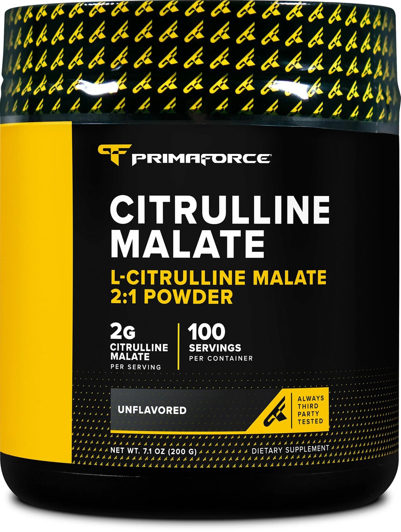 PrimaForce L-Citrulline Malate Powder 200g (7oz) | Vegan, Non-GMO Pre-Workout for Energy & Recovery — 7 Ounce