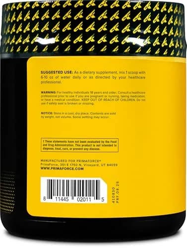 PrimaForce L-Citrulline Malate Powder 200g (7oz) | Vegan, Non-GMO Pre-Workout for Energy & Recovery thumbnail 4