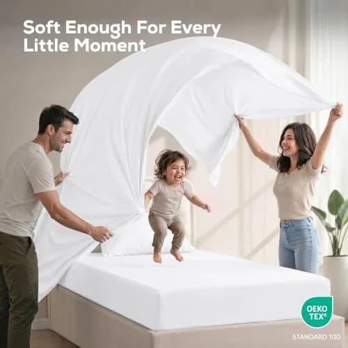 Utopia Bedding Twin Sheets Set, 3 Pieces 16" Deep Pocket White | Soft, Durable Microfiber Bedding thumbnail 5