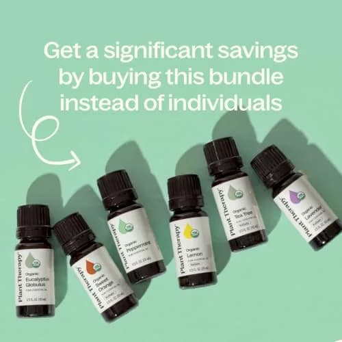 Plant Therapy Top 6 USDA Organic Essential Oil Set for Diffusion & Topical | 6x10mL, Pure & Certified thumbnail 5