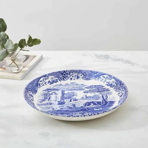 Portmeirion Blue Italian Pasta Serving Bowl - Blue/White | Made in England, Dishwasher & Microwave Safe thumbnail 6