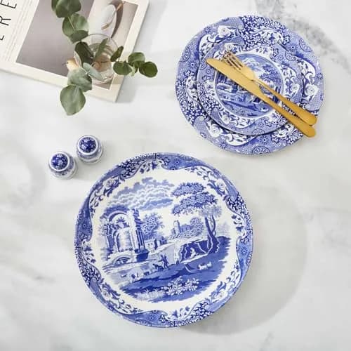 Portmeirion Blue Italian Pasta Serving Bowl - Blue/White | Made in England, Dishwasher & Microwave Safe thumbnail 7
