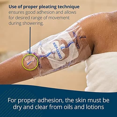 TIDI AquaGuard Wound Cover for Showering 7" x 22" | Waterproof, Hypoallergenic, 7 Sheets thumbnail 4