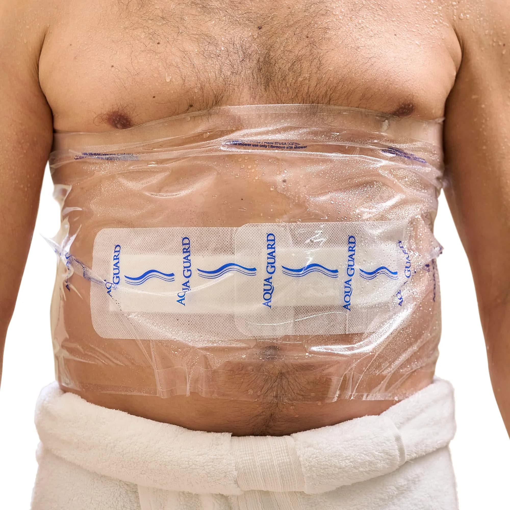 TIDI AquaGuard Wound Cover for Showering 10 in x 12 in | Waterproof, Hypoallergenic, Single-Use Sheets — Clear