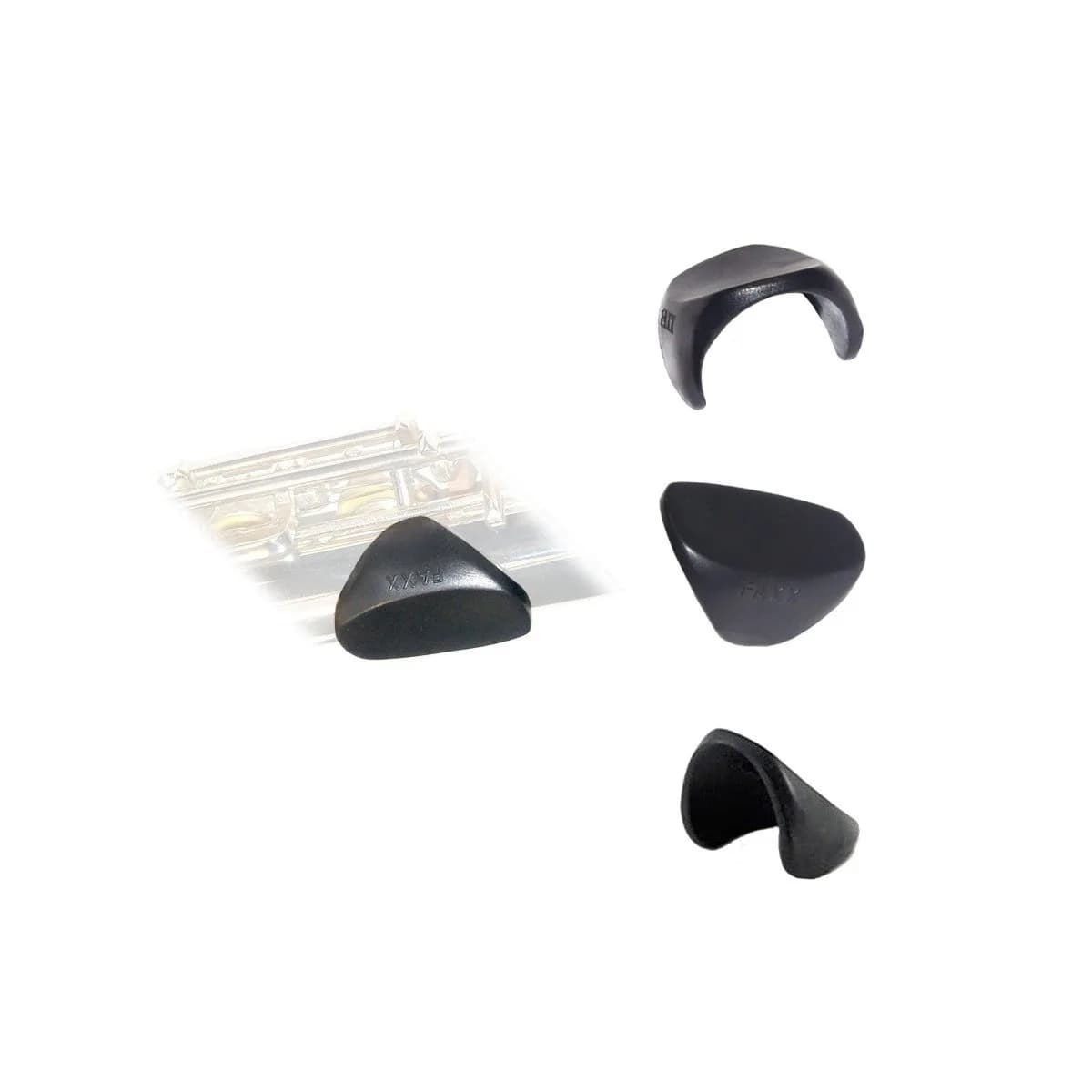 Faxx Thumb Positioning Rest for Flute | Metal Black Polished — Black