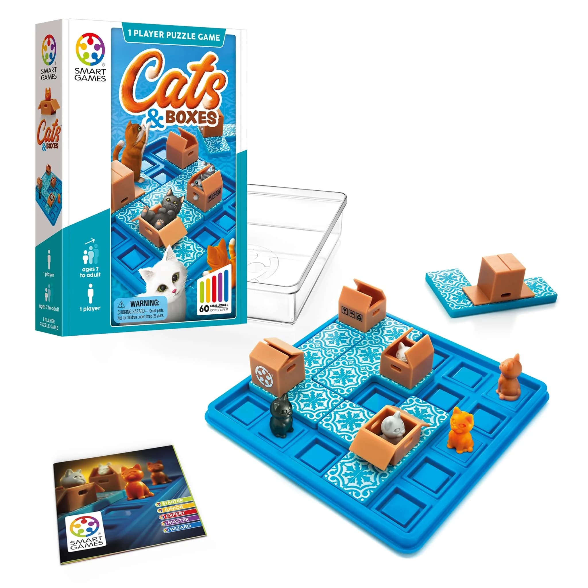 SmartGames Cats & Boxes Travel Puzzle Game 1 Unit | Builds Planning & Sequential Thinking