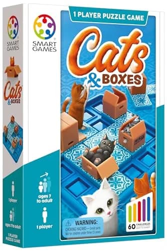 SmartGames Cats & Boxes Travel Puzzle Game 1 Unit | Builds Planning & Sequential Thinking thumbnail 3