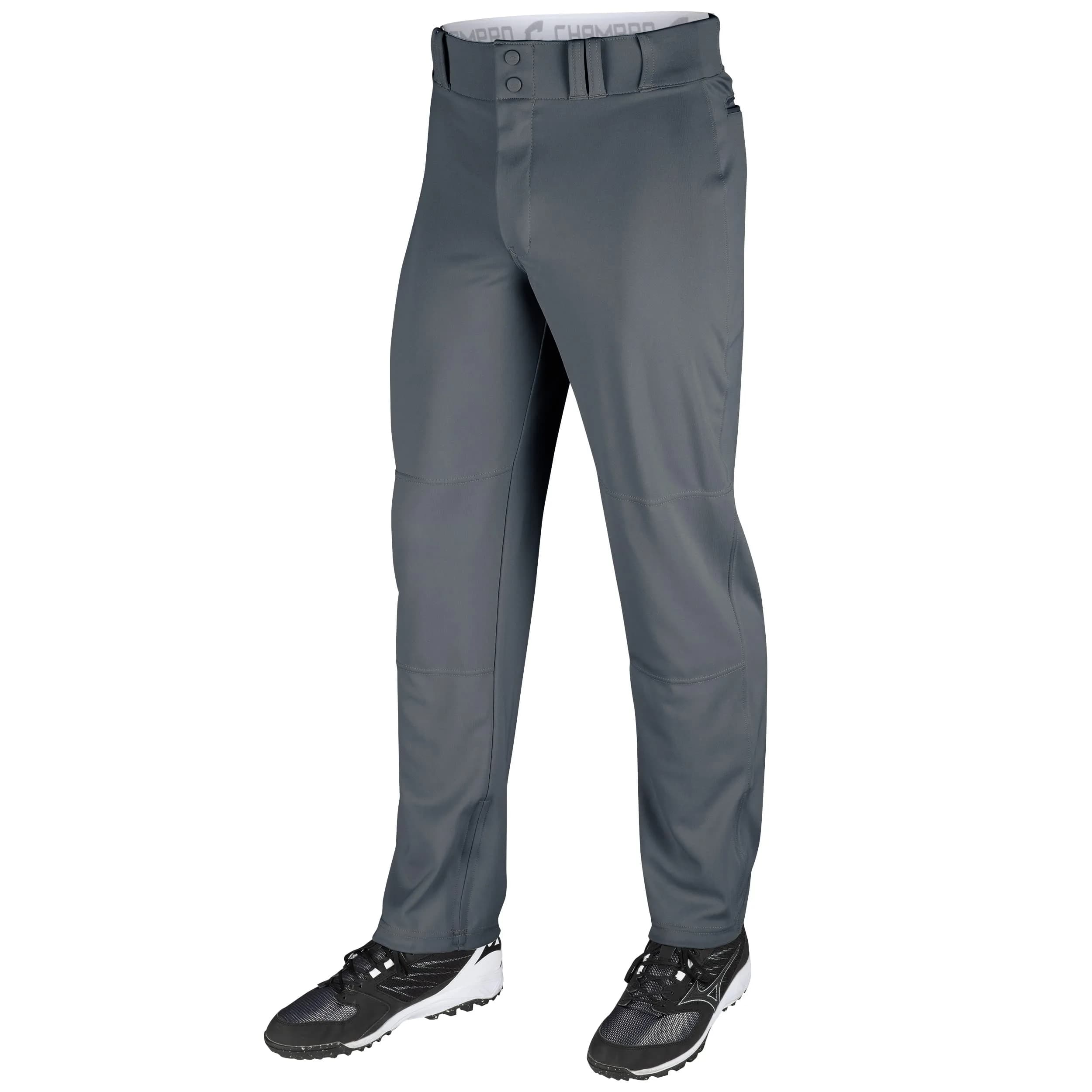 CHAMPRO Mens Bottom Baseball Triple Crown Open Pant, Graphite, Small US | Comfortable, Durable & Adjustable Fit - main product image
