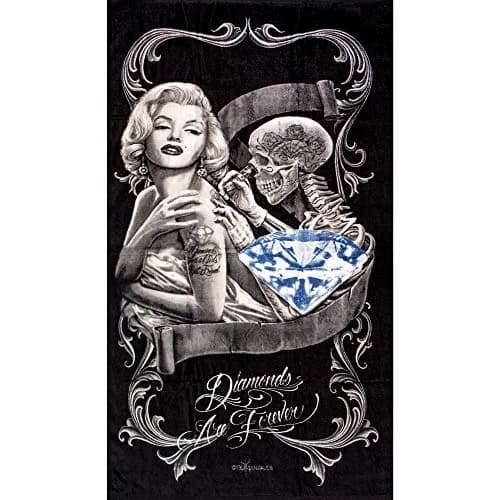 JPI Beach Towel Diamonds are Forever Oversized 76cm x 152cm | 100% Cotton Terry Cloth thumbnail 2
