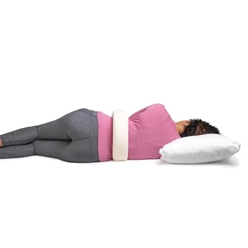 OPTP The Original McKenzie Night Roll Lumbar Support Pillow L/XL (42" / 10.16cm) | Supports Spine for Side & Back Sleepers thumbnail 6