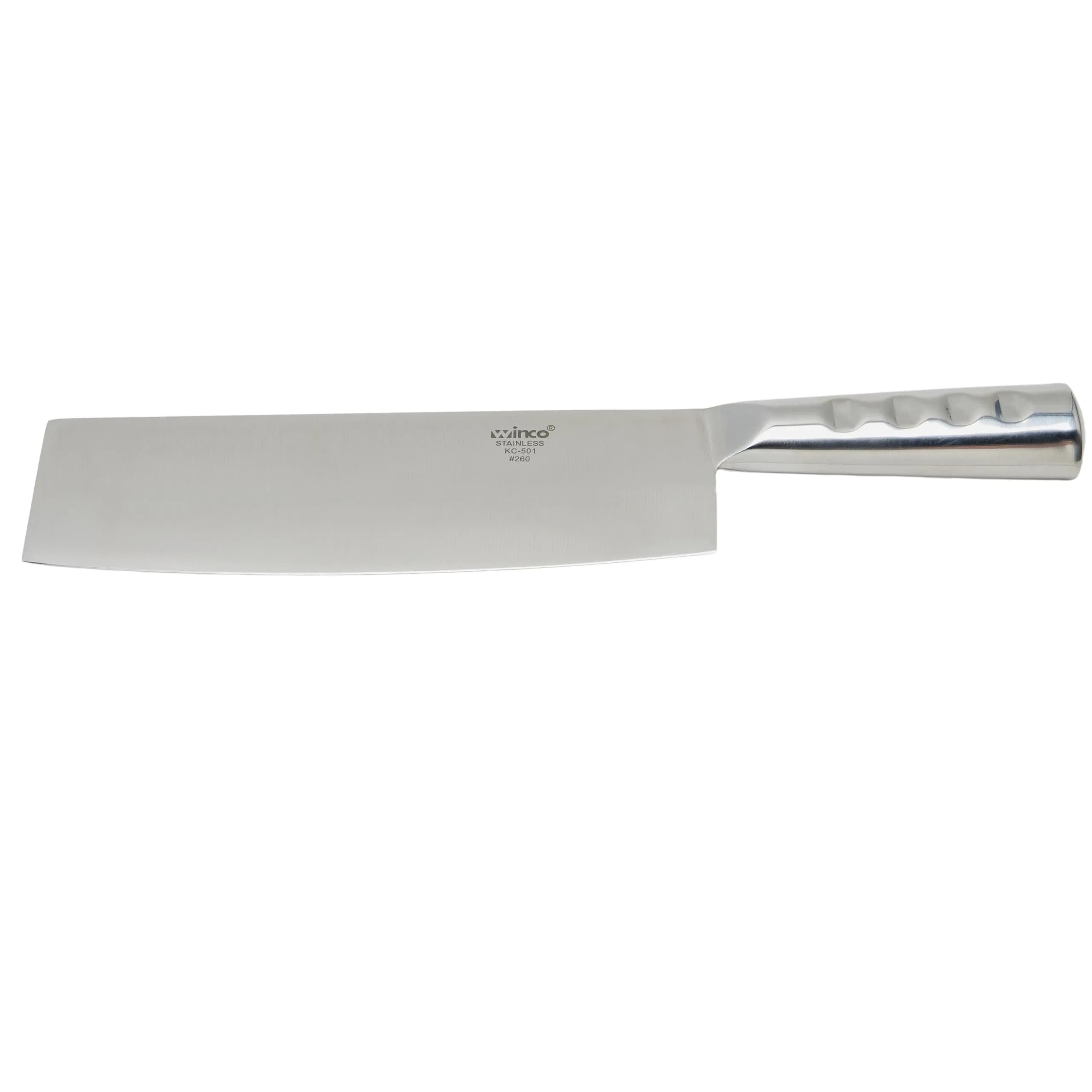 Winco 8-inch Chinese Chef's Knife & Steel Handle | Professional Grade Stainless Steel Cleaver - main product image