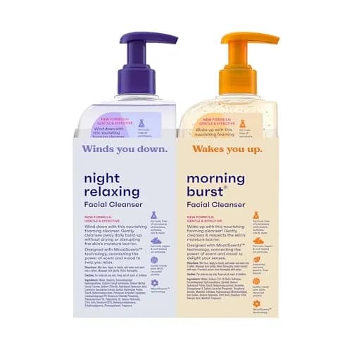 Clean & Clear Oil-Free Facial Cleanser 2-Pack | 473ml (16 Fl Oz) Morning Burst & Night Relaxing thumbnail 6