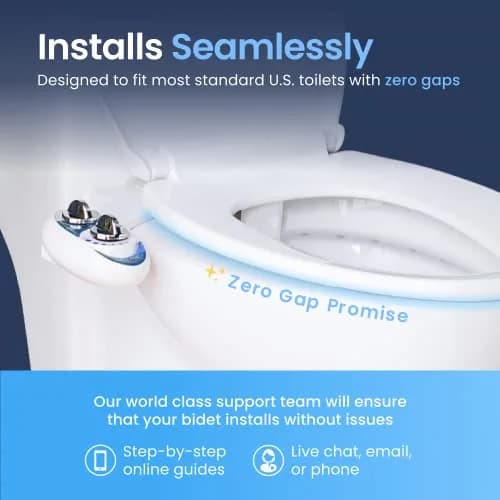 LUXE Bidet NEO 120 Attachment White | Non-Electric Single Nozzle Bidet for Two-Piece Toilets thumbnail 4