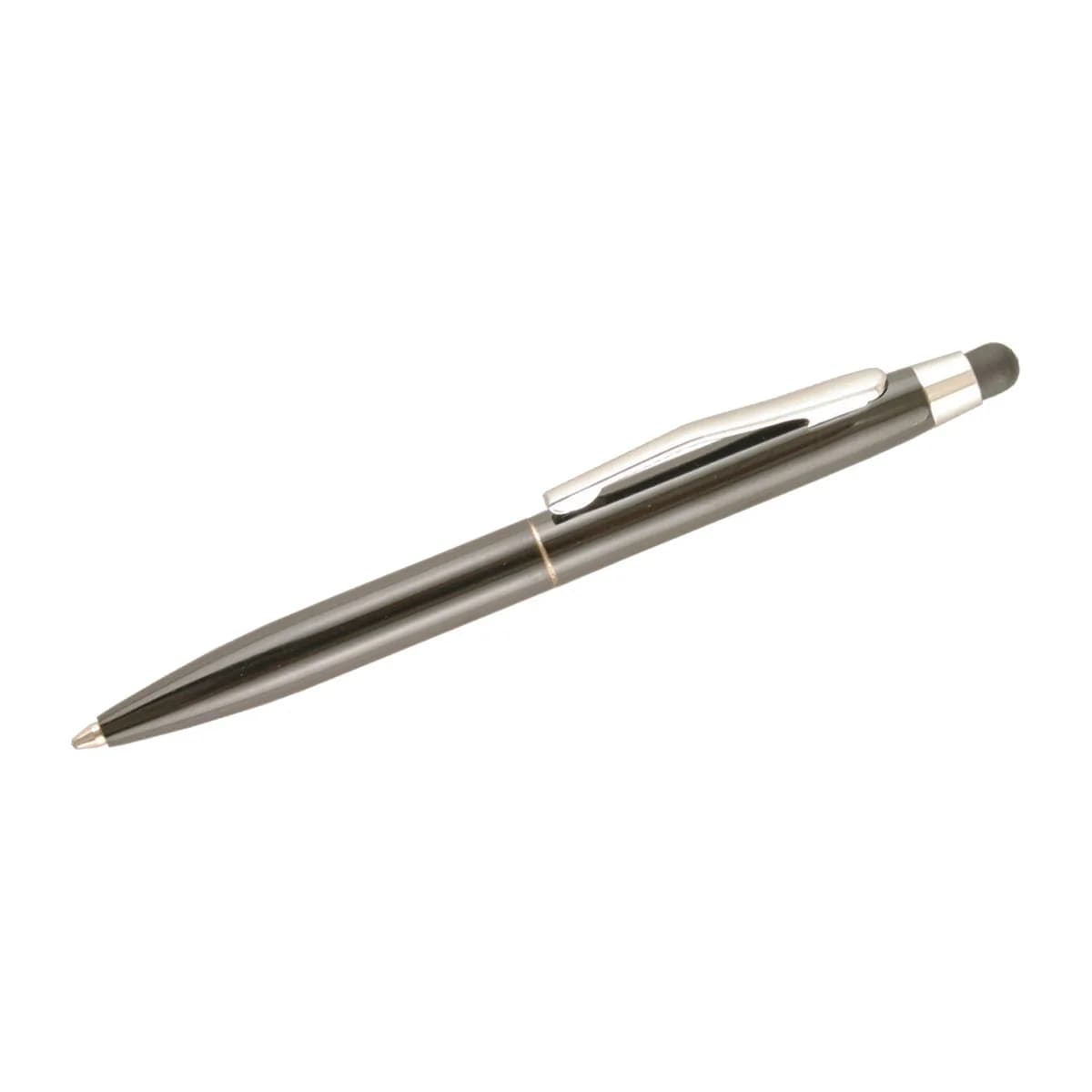 Uchida St. Tropez 2 in 1 Stylus and Pen, Black | Aluminum Body, Rubberized Stylus