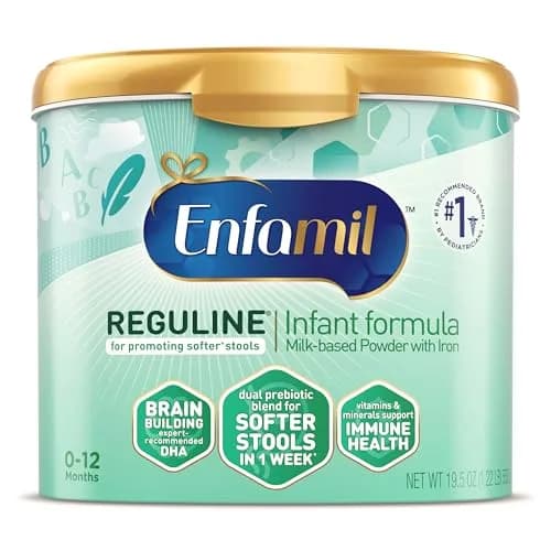 Enfamil Reguline Baby Formula for soft, comfortable stools, 19.5 Oz | Complete infant nutrition with prebiotics & DHA support thumbnail 1