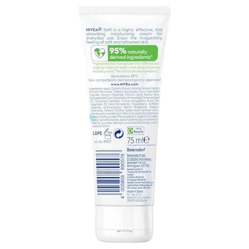 NIVEA Soft All-Purpose Moisturizing Cream 156 g (5.5 oz) | Fast-Absorbing Daily Hydration thumbnail 4