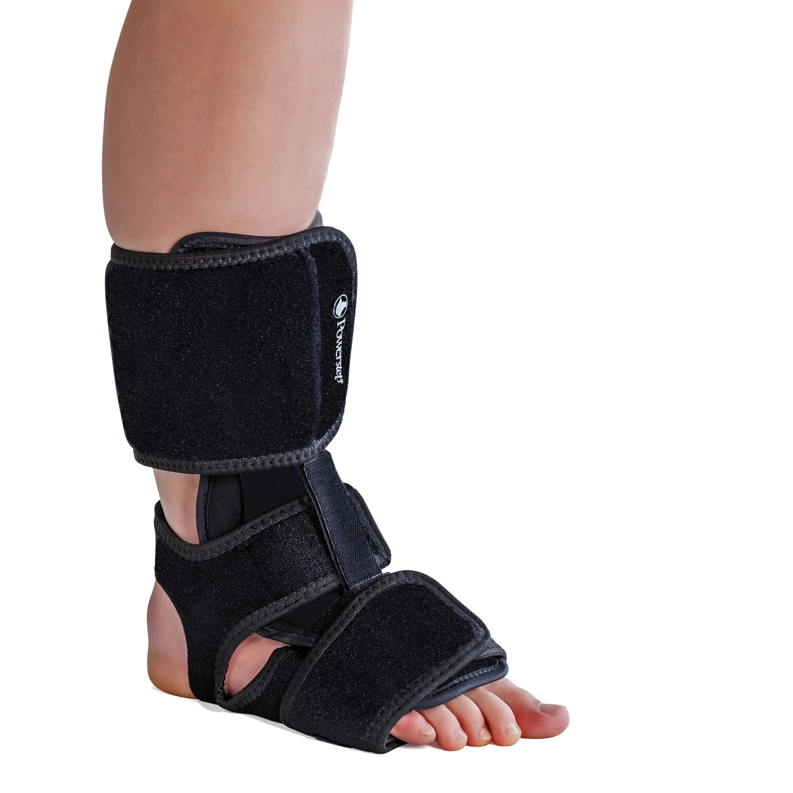 PowerStep Dorsal Night Splint Black Large | Holds Foot Neutral for Plantar Fasciitis Relief — Black