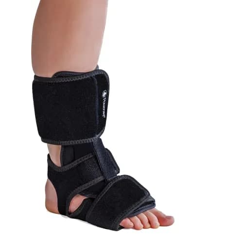PowerStep Dorsal Night Splint Standard Black | Orthopedic Brace for Plantar Fasciitis Relief thumbnail 1