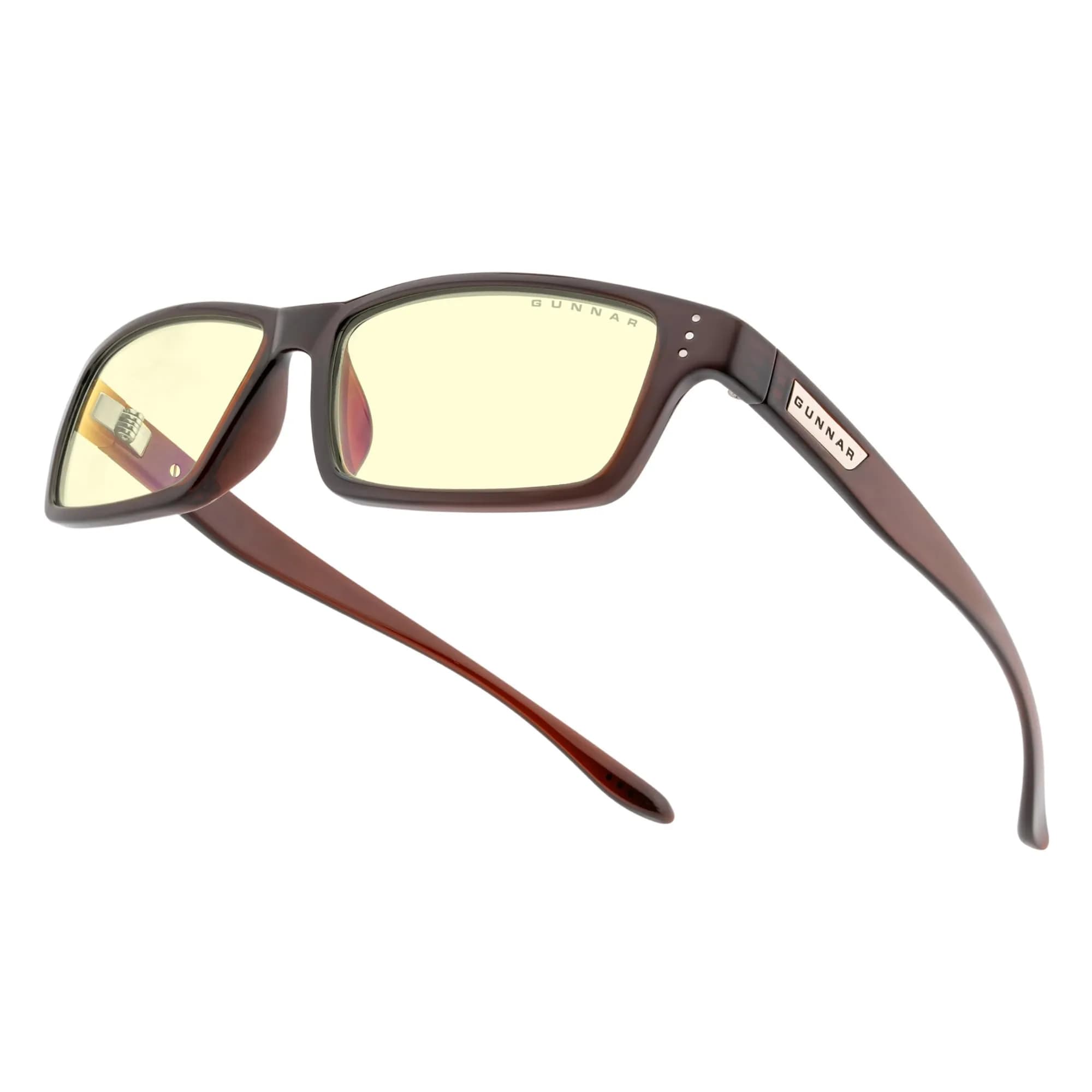 Gunnar Riot Espresso Amber Tint Blue Light Blocking Computer Glasses | Blocks 65% Blue Light
