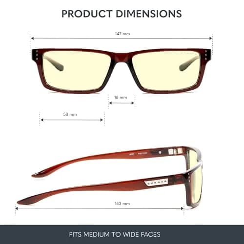 Gunnar Riot Espresso Amber Tint Blue Light Blocking Computer Glasses | Blocks 65% Blue Light thumbnail 2