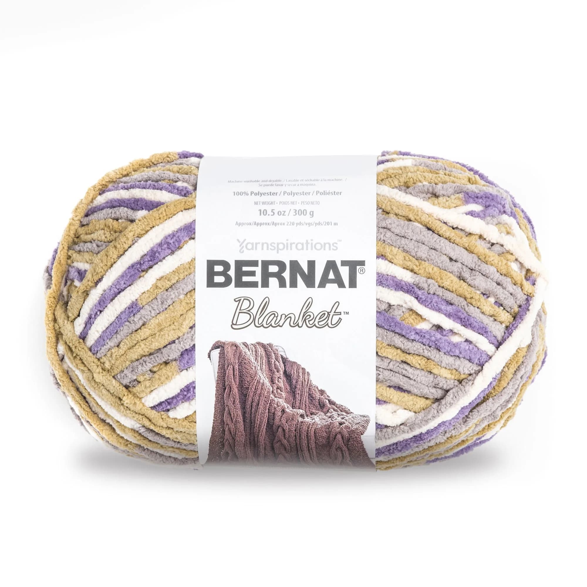 Bernat Blanket Yarn, Lilac Bush | Luxurious, Soft & Cozy Chenille-Style Yarn for Blankets & Decor - main product image