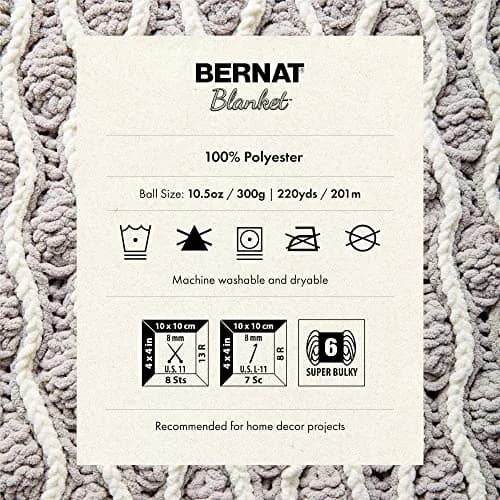 Bernat Blanket Yarn, Lilac Bush | Luxurious, Soft & Cozy Chenille-Style Yarn for Blankets & Decor thumbnail 6