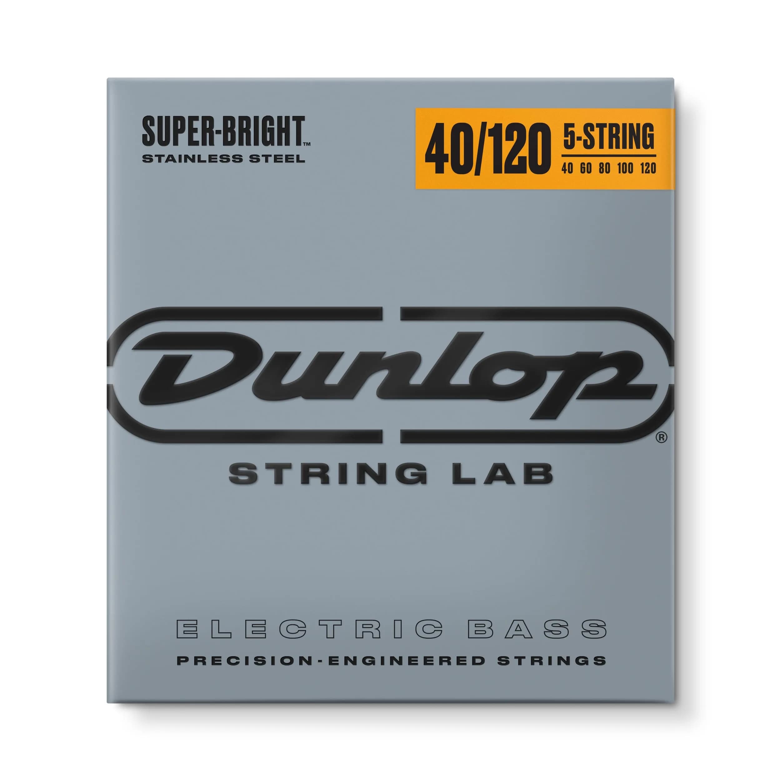 Jim Dunlop Super Bright Stainless Steel Bass Strings 40-100 | Tone-Focused Bass Guitar Strings — 40-120 Gauge