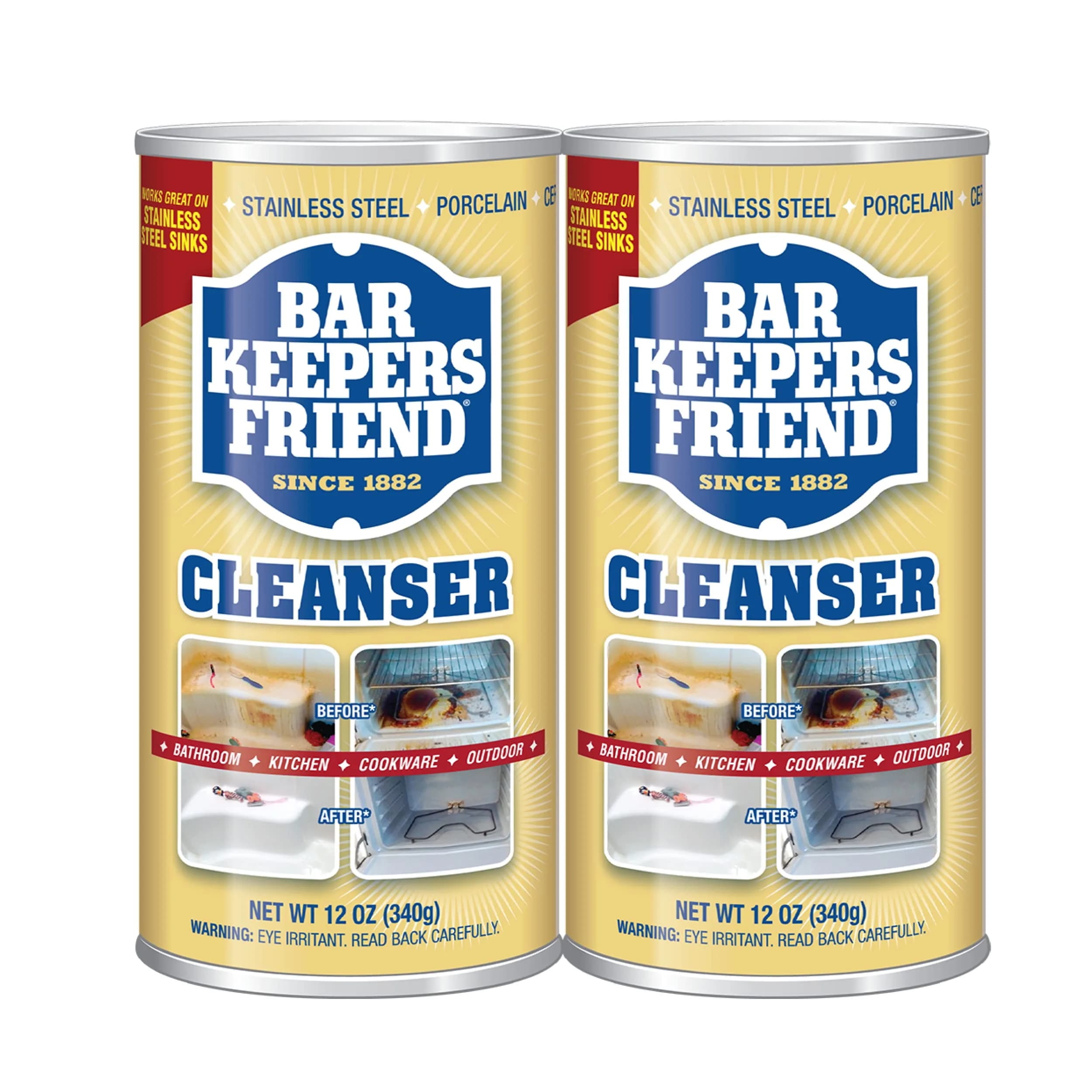 Bar Keepers Friend Powdered Cleanser 350ml (12 Oz) | Cleans Rust, Tarnish, Mineral Deposits — 12 Ounce
