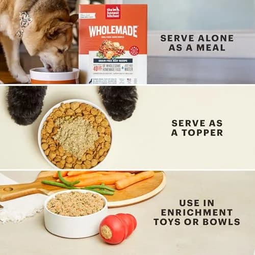 The Honest Kitchen Wholemade Grain Free Chicken Recipe Dehydrated Dog Food 2 lb (0.91 kg) | Supports Digestion & Skin thumbnail 8