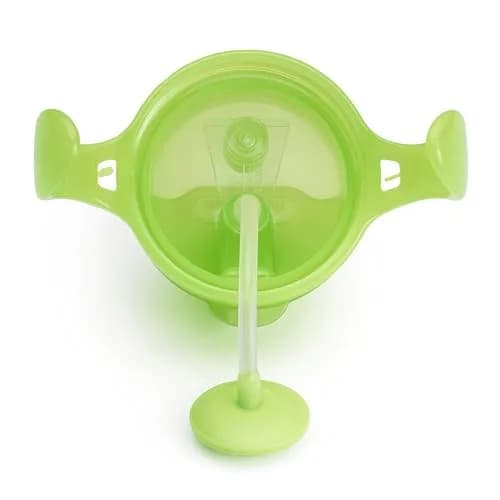 Munchkin Any Angle Weighted Straw Sippy Cup for Toddlers, 7 Ounce (207ml), Green | Spill-Proof Trainer Cup for Babies 6+ Months thumbnail 5