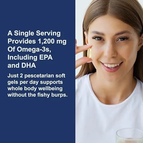 Carlson Super Omega-3 Gems 1200 mg | Pescatarian Fish Oil Softgels for Heart & Brain (100 + 30 Softgels) thumbnail 3