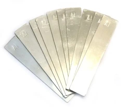 Eisco Labs Aluminium Electrode Strips 100 x 19mm - Pack of 10 | High Quality for Student Experiments thumbnail 1
