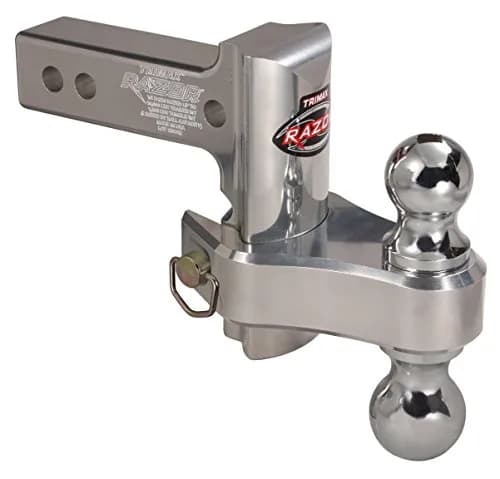 Trimax Adjustable Aluminum Hitch 4" Drop/Rise | Heavy Duty Trailer Tow Accessory thumbnail 1
