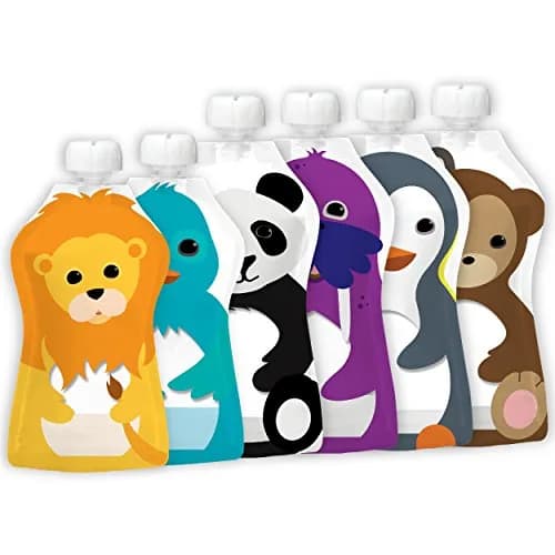 SQUOOSHI Reusable Baby Food Pouches 6 Pack | Eco-Friendly, BPA-Free, Travel-Ready thumbnail 1
