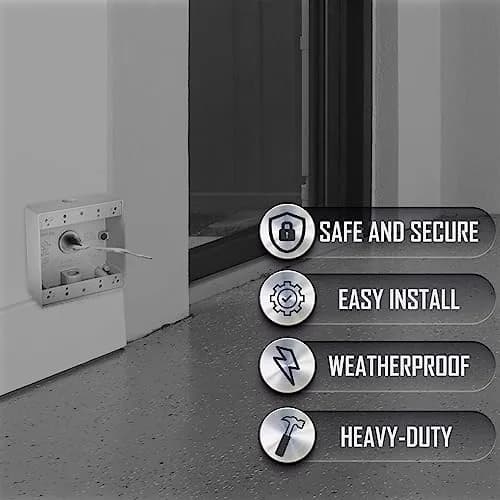 TayMac DB375WH 2-Gang Weatherproof Box 11.8cm (4.63in) White | Seamless Die Cast Metal Construction thumbnail 4