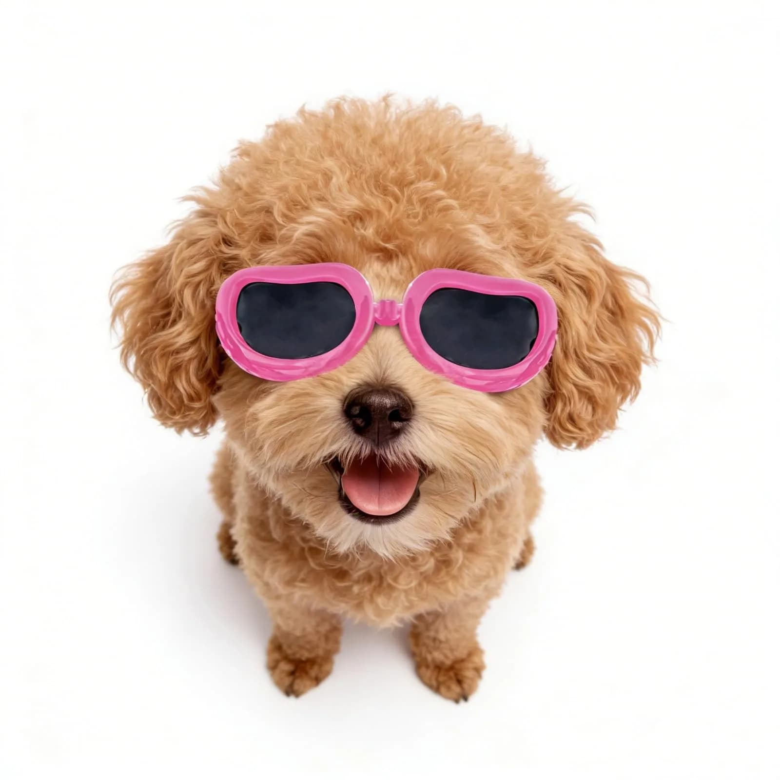 Enjoying Gloss Pink Dog Goggles for Medium Breeds | UV Protection, Windproof & Adjustable — Classic Pink / Small Breeds