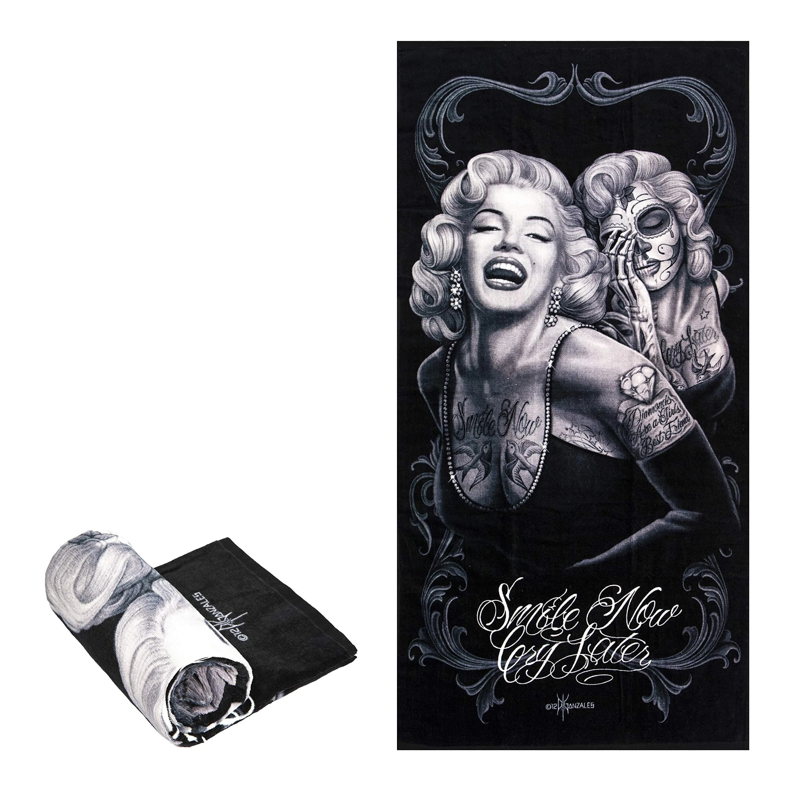 JPI Smile Now Oversized Beach Towel 71cm x 173cm | Licensed Artistic Design - main product image