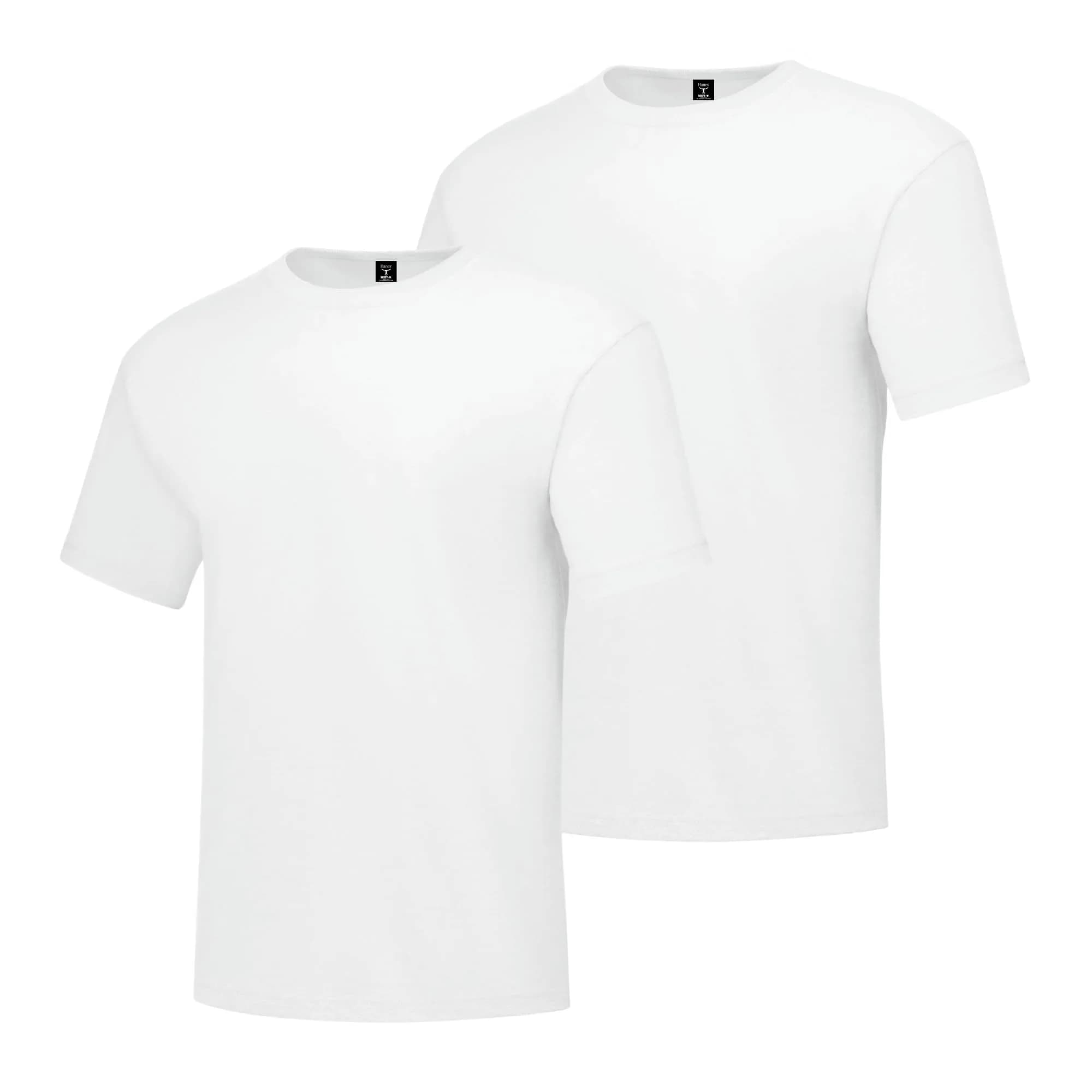 Hanes Heavyweight Cotton Crewneck T-shirt 2 Pack | Tall Sizes Available