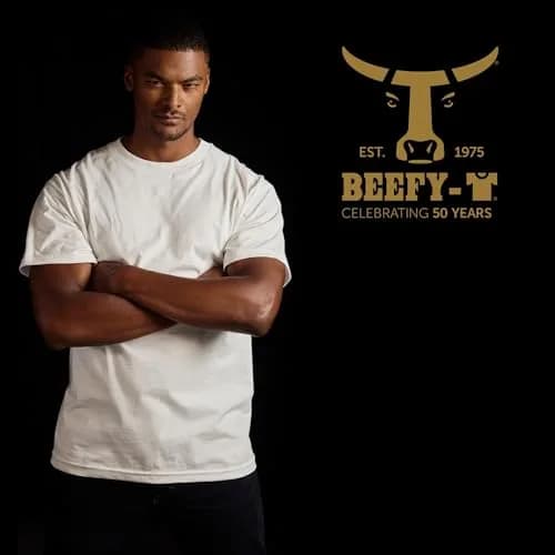 Hanes Heavyweight Cotton Crewneck T-shirt 2 Pack | Tall Sizes Available thumbnail 3