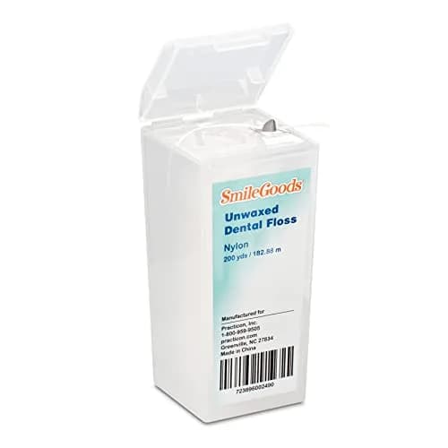 Practicon SmileGoods Unwaxed Dental Floss 600 ft (182.88 m) | Shred Resistant Nylon thumbnail 1